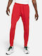Sweatpants Dri-Fit Glossy with Elastic Red