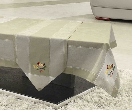 Linea Home Πασχαλινό Τραπεζομάντηλο Υφασμάτινο Μπεζ 180x140εκ.
