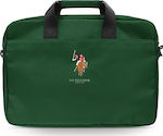 U.S. Polo Assn. Tasche Schulter / Handheld für Laptop 15" in Grün Farbe USCB15PUGFLGN