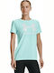 Under Armour Sportstyle Graphic Women's Short Sleeve Sport Blouse Τιρκουάζ