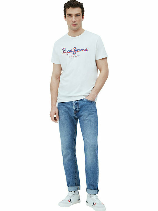Pepe Jeans Herren T-Shirt Kurzarm Weiß