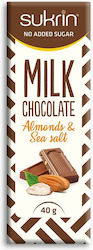 Sukrin Βιολογικό Προϊόν Σοκολάτα Γάλακτος Almonds & Sea Salt Χωρίς Ζάχαρη 40gr