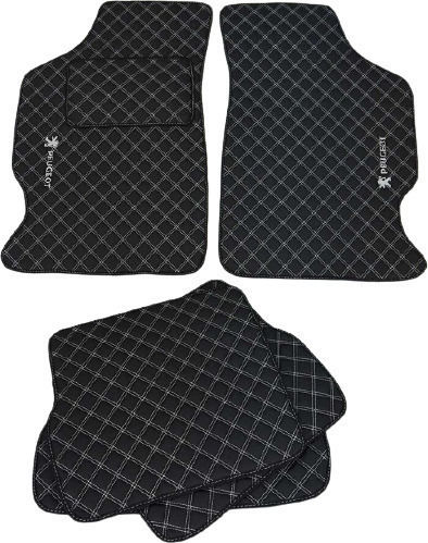 3Lines Set of Front and Rear Mats 5pcs for Peugeot 106 Black