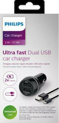 Philips Car Charger with Ports 2xUSB-A Philips Car Charger with Ports 2xUSB-A