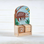 Christening Favor with Calendar Βραδύποδας made of Wood