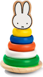 Miffy Stacking Toy Πυραμίδα Ταξινόμησης Κουνελάκι made of Wood for 12++ Months