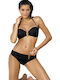 Marko Padded Underwire Bikini Set Bra & Slip Bottom Salma M-254 with Detachable Straps Black 39795