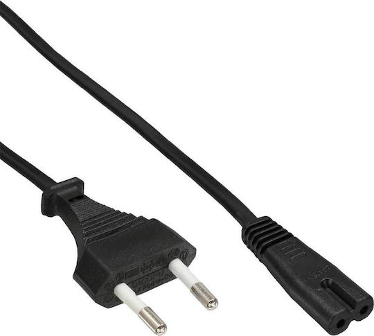 InLine Euro - IEC C7 Cable 1m Μαύρο 16654H