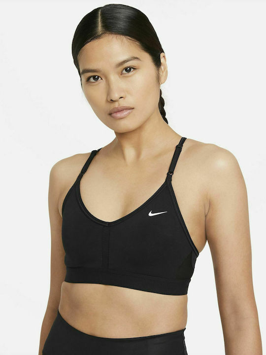 Indy Women's Athletic Sports Bra Black with Lining & Light Padding