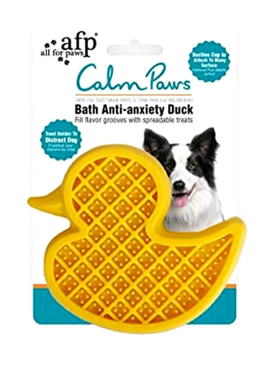 All For Paws Anti Anxiety Duck Toy for Puppy made of Rubber Small 11.5εκ. Yellow 1pcs