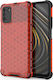 Hurtel Honeycomb Задна корица Силикон Червен (P...