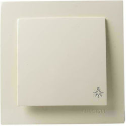 Nilson Complete Wall Push Staircase Button with Frame Beige 24121005