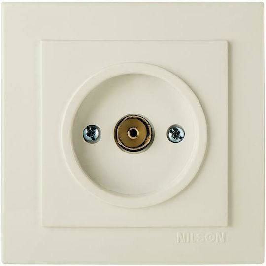 Nilson TV-Buchse Terminal in Beige Farbe 24121029