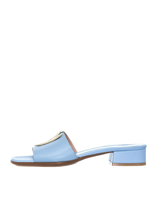 Leder Sandalen Hellblau