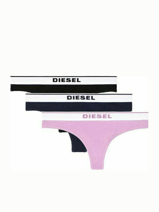 Diesel UFST Stars Women's String Black/Pink 3Pack