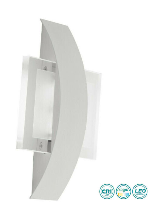 Fan Europe Tresor-AP Modern Lamp Wall with Integrated LED and Natural White Light 12x5x5cm