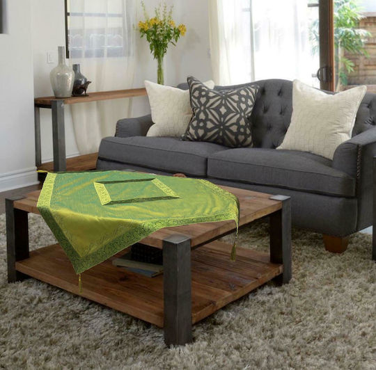Linea Home Checkered Set 4 Pieces 6/110 Emerald 100x100cm