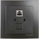 Geyer Nilson Single Network Socket RJ45 Cat6 Gray 24161045