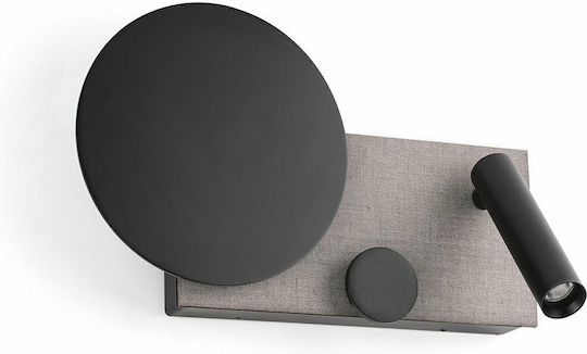 Faro Barcelona Klee Modern Lamp Wall with Integrated LED and Warm White Light Black 27x16cm