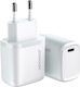 Joyroom Φορτιστής Χωρίς Καλώδιο με Θύρα USB-C 20W Power Delivery Λευκός (NRT-DY139E)