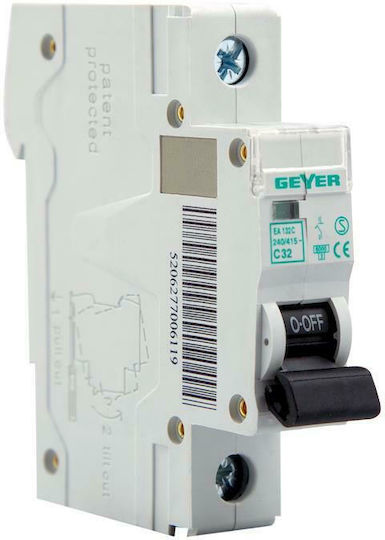 Geyer Automatic Circuit Breaker 32A Single-pole AC EA132C