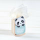 Christening Favor with Pencil Holder Panda made of Wood 48pcs