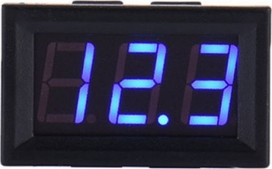 Ψηφιακό Βολτόμετρο Αυτοκινήτου 4.5-30V Μπλε