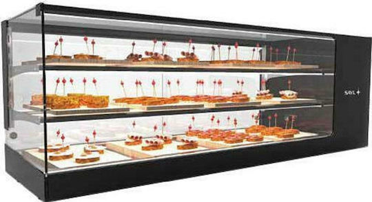 Sayl Barcelona Tiefkühlvitrine Tischgerät mit 3 Ebenen 97x38x46cm SAYL VTLG24-2