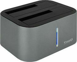 Tooq TQDS-805G Dockingstation für 2 Festplatten SATA 2.5" / 3.5" mit USB 3.0 Verbindung