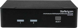StarTech 2 Port USB DisplayPort KVM Switch with Audio