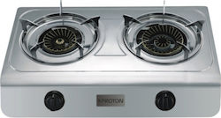 Proton SS05 Liquid Gas Countertop Double Burner Inox