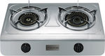 Proton SS05 Liquid Gas Countertop Double Burner Inox