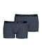 Herren Boxershorts Blue Kariert 2Packung
