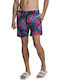 Urban Classics Herren Badebekleidung Bermuda Blue / Red Blumen