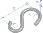 Lalizas Γάντζος S Inox 316 με Διάμετρο 3mm
