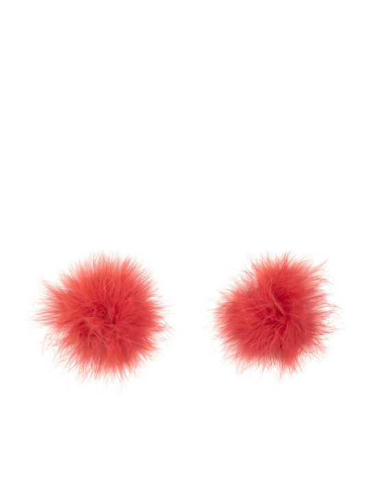Naughty Toys Feather Round Nipple Covers Κόκκινα