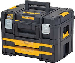 Dewalt TSTAK Hand Toolbox Plastic with Tray Organiser W44xD32xH33.7cm DWST83395-1