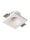 Geyer Square Plaster Recessed Spot with Socket GU10 White 12x12cm.