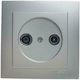 Nilson TV and Radio Antenna Socket Terminal in Silver color 24131031
