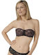 Amourette Charm Strapless Bra without Padding Underwire Black