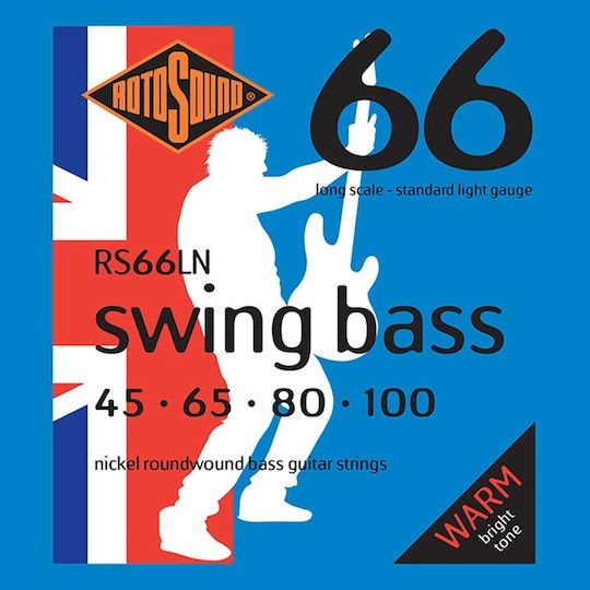 Rotosound Swing Bass 66 Set Corzi Pentru Bas Nichel Wound 45 - 100 Standard Light