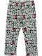 Kids Legging Capri Black Allover Print Love