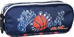 Must Basketball Pencil Case with 1 Compartment Blue