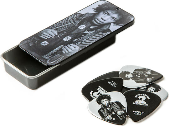 Dunlop Alegeri Chitara Jimi Hendrix™ Pick Tin Grosime 1mm Set 6 Buc Greu