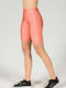 Glow 17-27090-48 Women's Bike Training Legging Shiny & High Waisted Coral