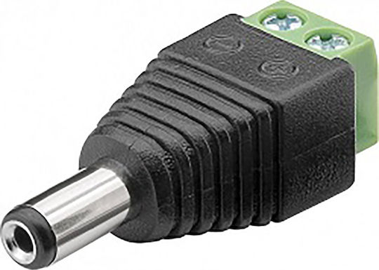 Βύσμα Σύνδεσης Συστημάτων CCTV Τερματικό 2 Pin σε DC Αρσενικό 10τμχ 76747