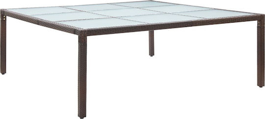 Tisch Stabil Synthetic Ratan 200x200x74cm