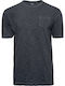 Fynch Hatton Short Sleeve T Shirt Organic Line in Comfortable Fit - 1121 1600 970 Asphalt