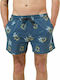 Basehit Herren Badebekleidung Shorts Marineblau mit Mustern