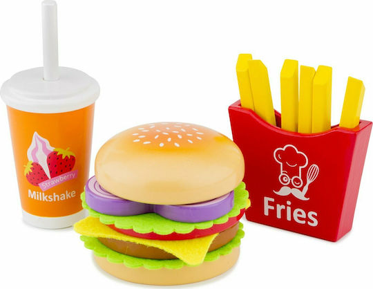 New Classic Toys Fast Food από Ξύλο για 3+ Ετών 3τμχ